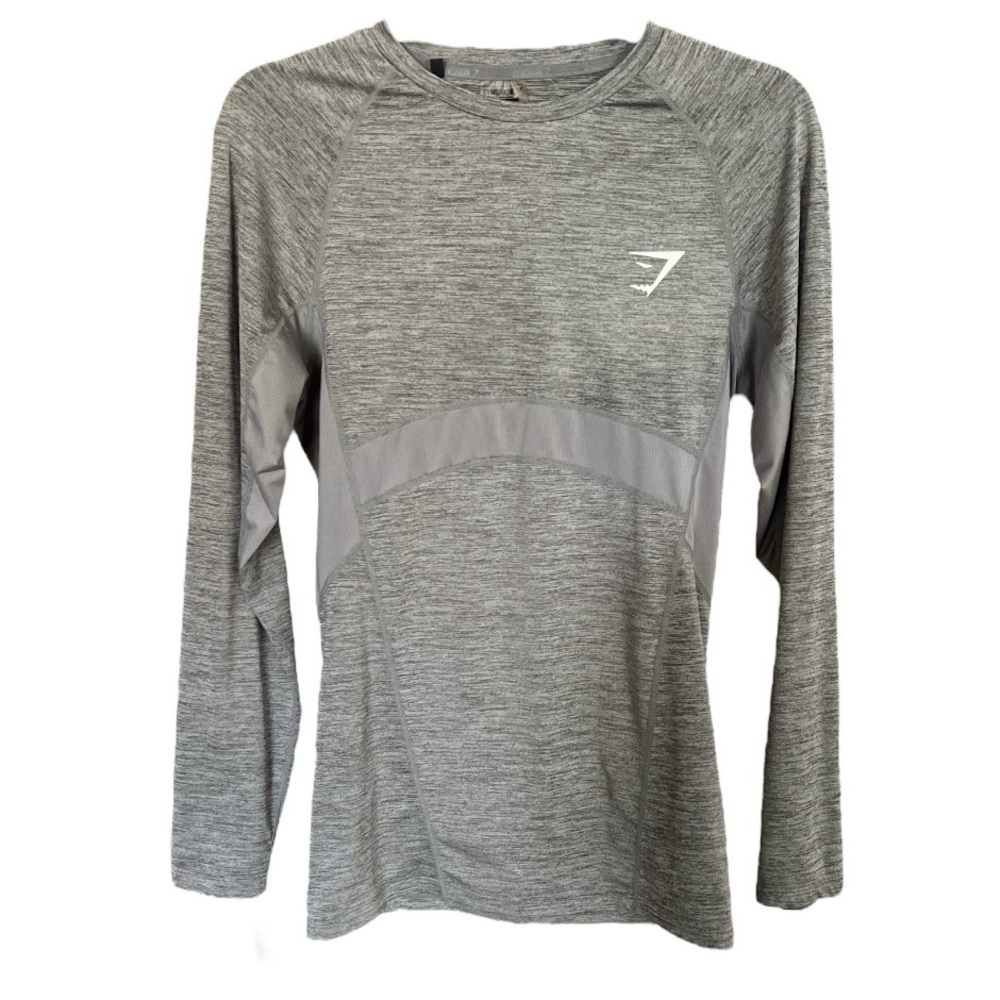 Gymshark Men’s long sleeve grey base layer OG compression shirt Medium